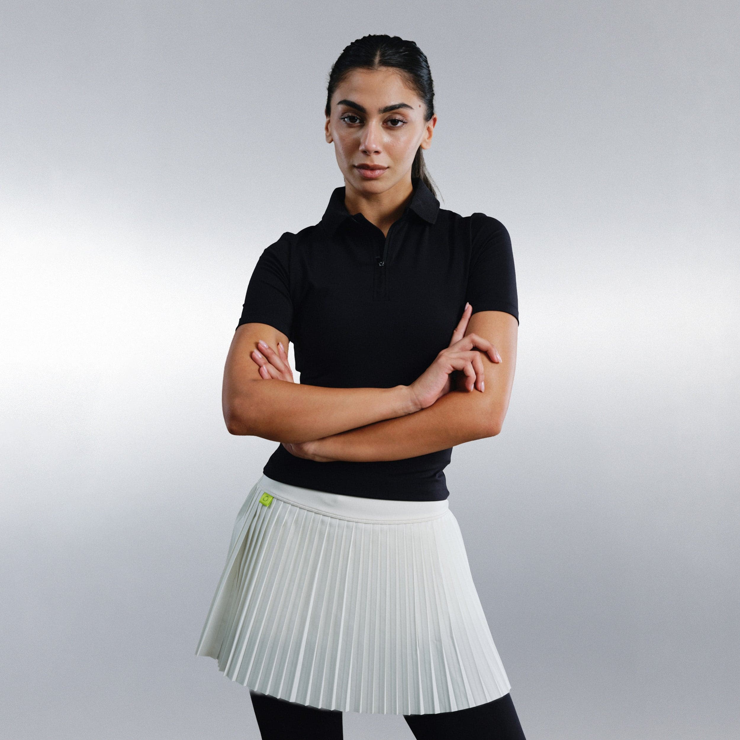 Zip Up Polo High Hip T-shirt